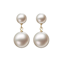 A pearl ornament (earring,necklaces)without girl item isolated on transparent background