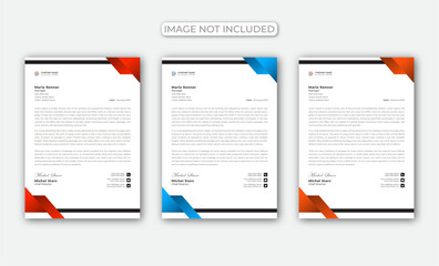 Vector modern new corporate company letterhead design.Letterhead template for print.