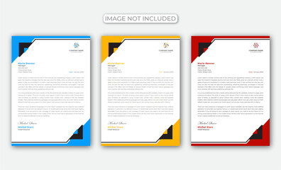 Vector modern new corporate company letterhead design.Letterhead template for print.