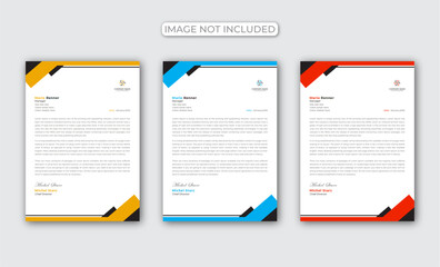 Vector modern new corporate company letterhead design.Letterhead template for print.