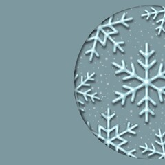 Christmas card with a snowflakes