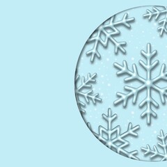 Christmas card whith a snowflakes