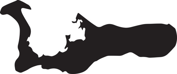 Cayman map. Blank vector map of the Island. Borders of Grand Cayman for your infographic.
