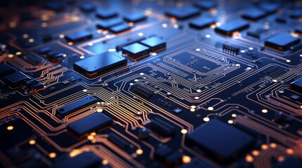 Computer technology image, circuit board background.