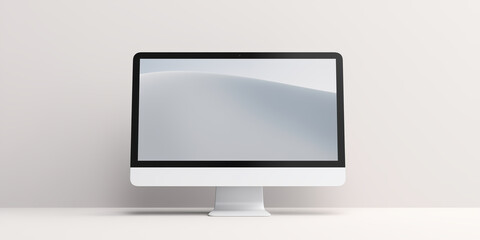 Modern computer monitor on a light background