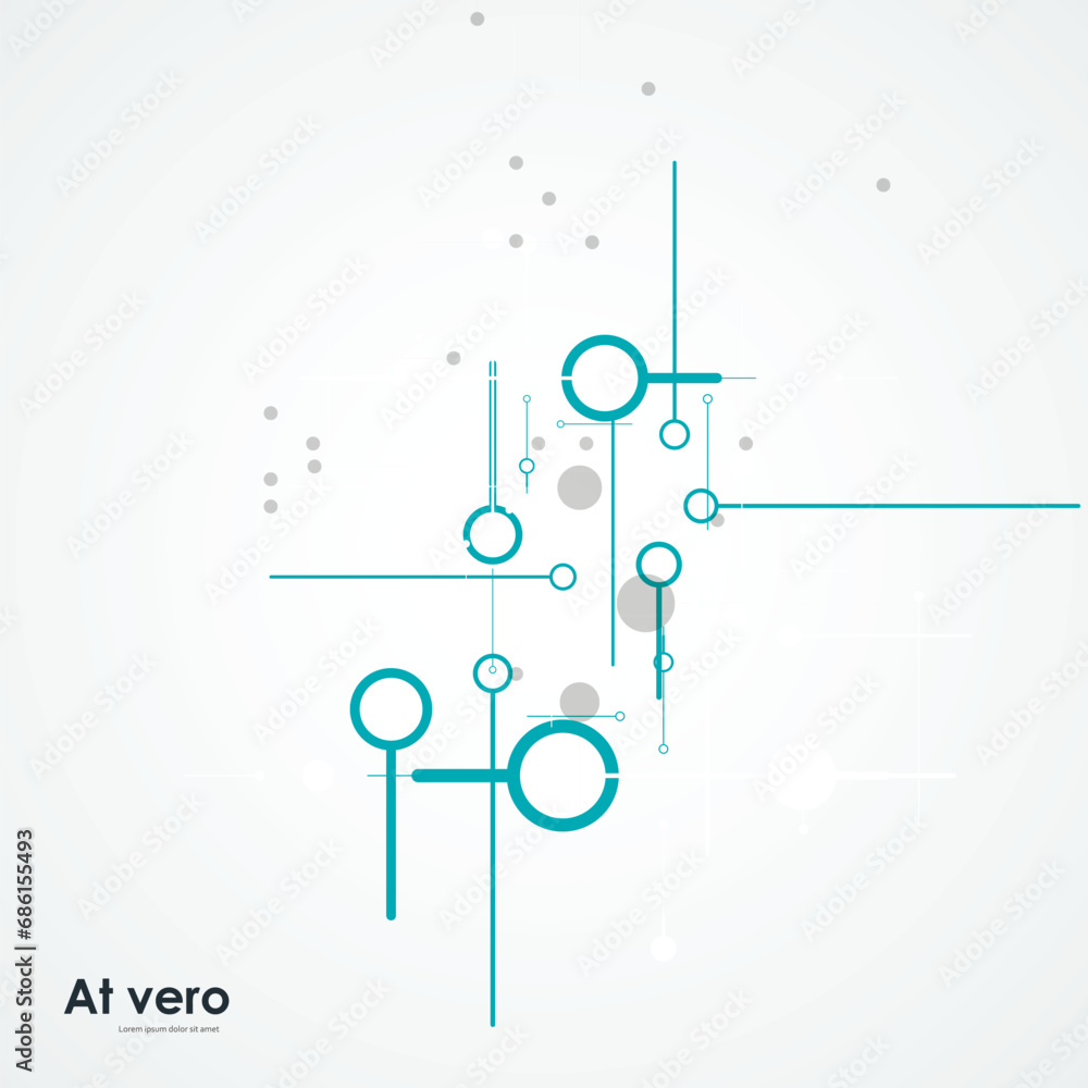 Poster connect dots and lines. abstract vector background. technology concept design. communication and soc