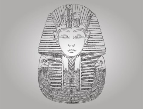 Portrait of the Egyptian king Pharaoh Tutankhamun