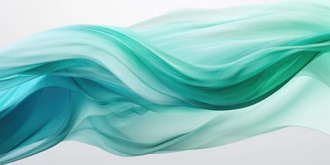 Foto op Plexiglas Flowing abstract blue transparent silk © Julia Jones