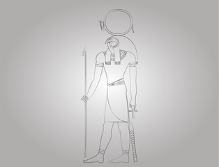 Pictogram illustration of the Egyptian God RA