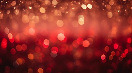 Beautiful red particles glow bokeh. - Powered by Adobe