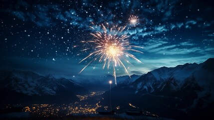 An image of the explosive beauty of fireworks against the night sky.