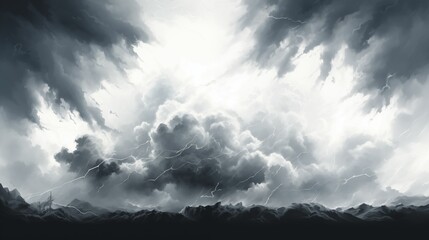 Fototapeta premium An image of a menacing dark storm cloud.
