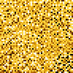 Vector seamless pixel pattern in shades of gold.

