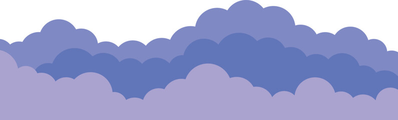 Violet clouds on a transparent background. Vector illustration, eps 10.	 - obrazy, fototapety, plakaty