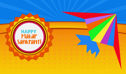 vector indian makar sankranti festival