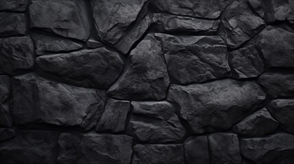 Stone black texture background. Dark cement, concrete grunge. Tile gray, Marble pattern, Wall black background blank for design