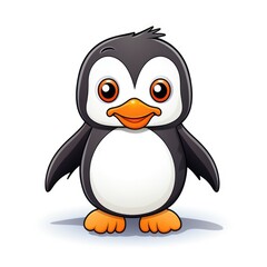 Fototapeta premium penguin cartoon isolated on white