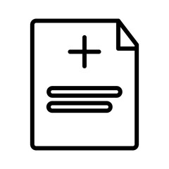 Fototapeta premium Note Medicle Report Outline Icon