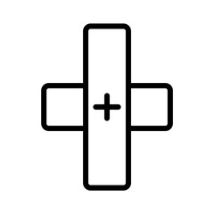 Fototapeta premium Plaster Bandage Aid Outline Icon