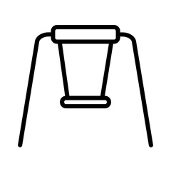 Fun Park Slide Outline Icon