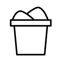 Beach Bucket Child Outline Icon