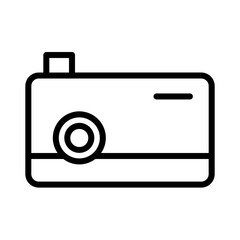 Beach Camera Car Outline Icon