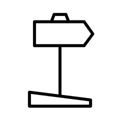 Post Sign Street Outline Icon