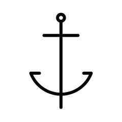 Anchor Beach Trip Outline Icon