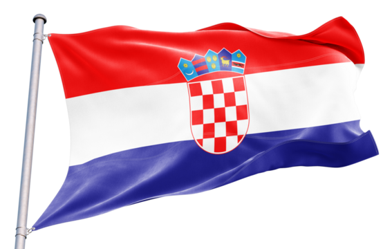 Croatia flag png on transparent background.