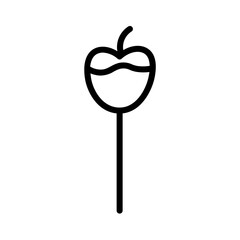 Apple Candy Caramel Outline Icon