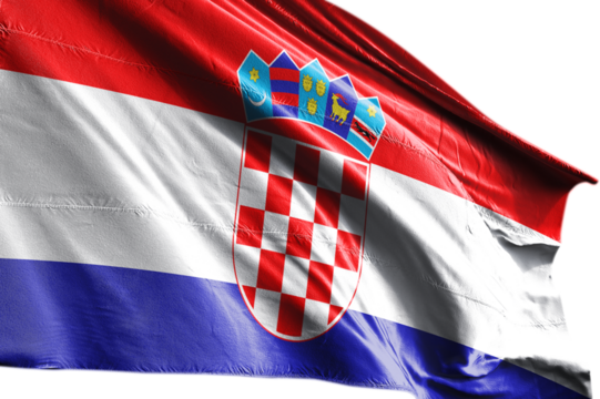 Croatia flag png on transparent background.