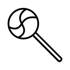 Heart Lollipop Candy Outline Icon