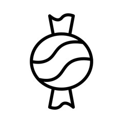 Heart Lollipop Candy Outline Icon