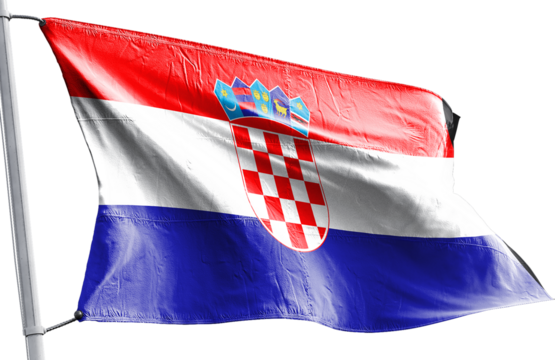 Croatia flag png on transparent background.