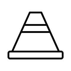 Barrier Cone Road Outline Icon