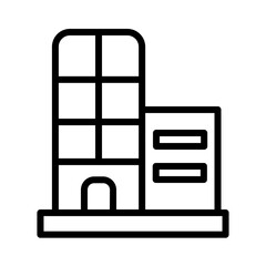 Building Hotel Resort Outline Icon