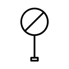 Not Sign Stop Outline Icon