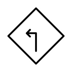 Road Sign Urban Outline Icon