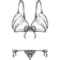 lingerie handdrawn illustration