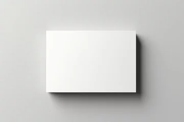 Fotobehang horizontal Business visiting card empty mock up on white background. Generative AI © dashtik
