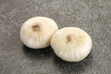 Raw white onion heap isolated