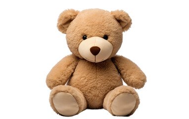 Teddy Bear Cuddles On Isolated Background