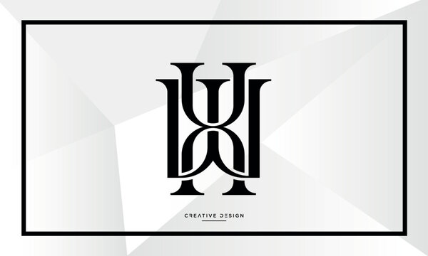 Alphabet letters icon logo XW or WX