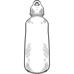 thermos bottle handdrawn illustration