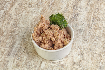 Liver pate in the bowl