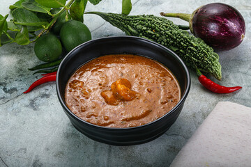 Indian cuisine - Masala with prawn