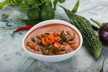 Thai red curry with prawn