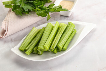 Vegan cuisine - dietary celery cticks
