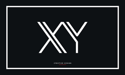 Alphabet letters icon logo XY or YX 