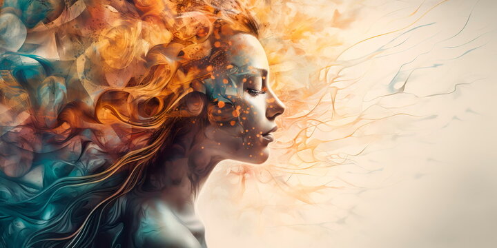 abstract representation of the inner workings of the human mind, emphasizing the importance of mental health